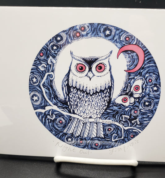 Liza Paizis 'Night Owl' Print