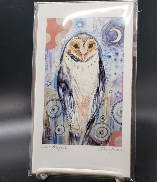 Liza Paizis 'Owl Magic' Print