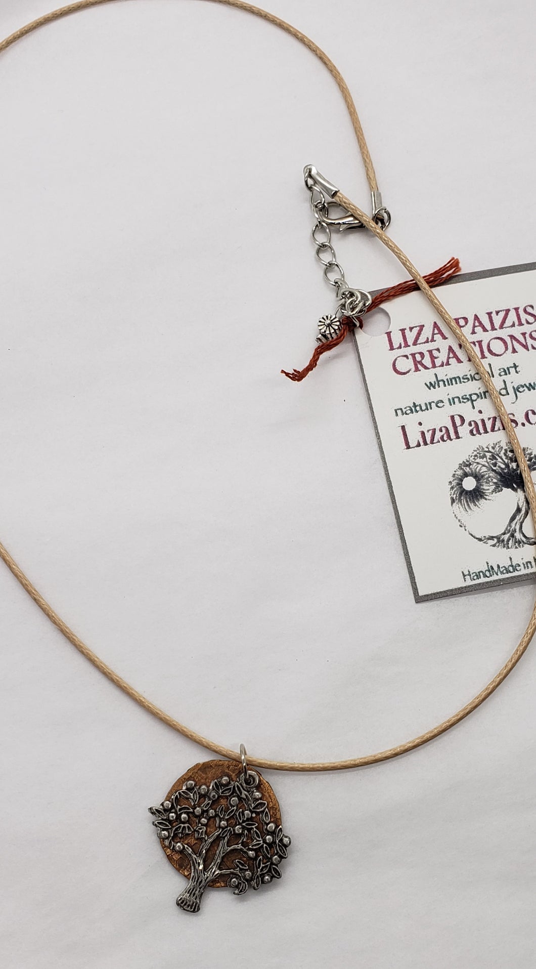 Liza Paizis Penny Tree Pendant Necklace