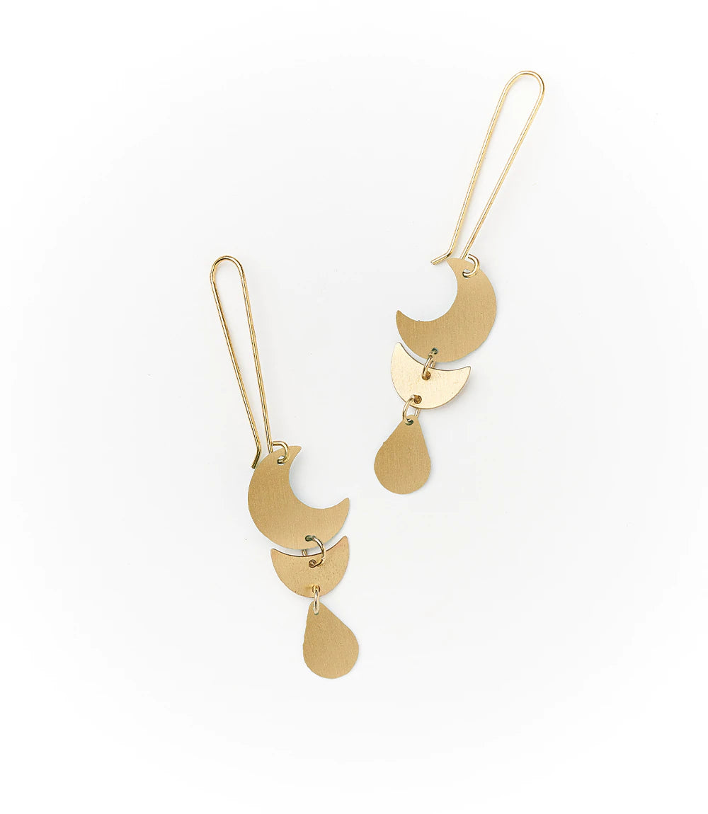 Rajani Moon Phase Drop Earrings