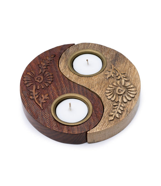 Ying & Yang Tea Light Holder