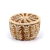 Miniature Pine Needle Basket with Lid
