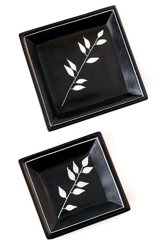 African Bamboo Soapstone Dishes