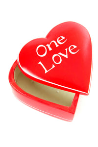 One Love Soapstone Heart Box