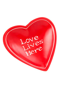 Love Lives Here Soapstone Heart Dish