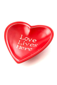 Love Lives Here Soapstone Heart Dish