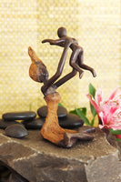 Load image into Gallery viewer, Bronze Playtime Mother &amp; Child Sculpture
