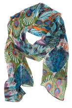 Load image into Gallery viewer, Peacock Pattern Scarf
