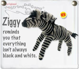 Ziggy the Zebra String Doll