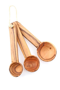 Set of 3 Wild Olive Wood Measuring Spoons