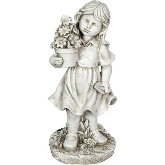 Standing girl with flowers