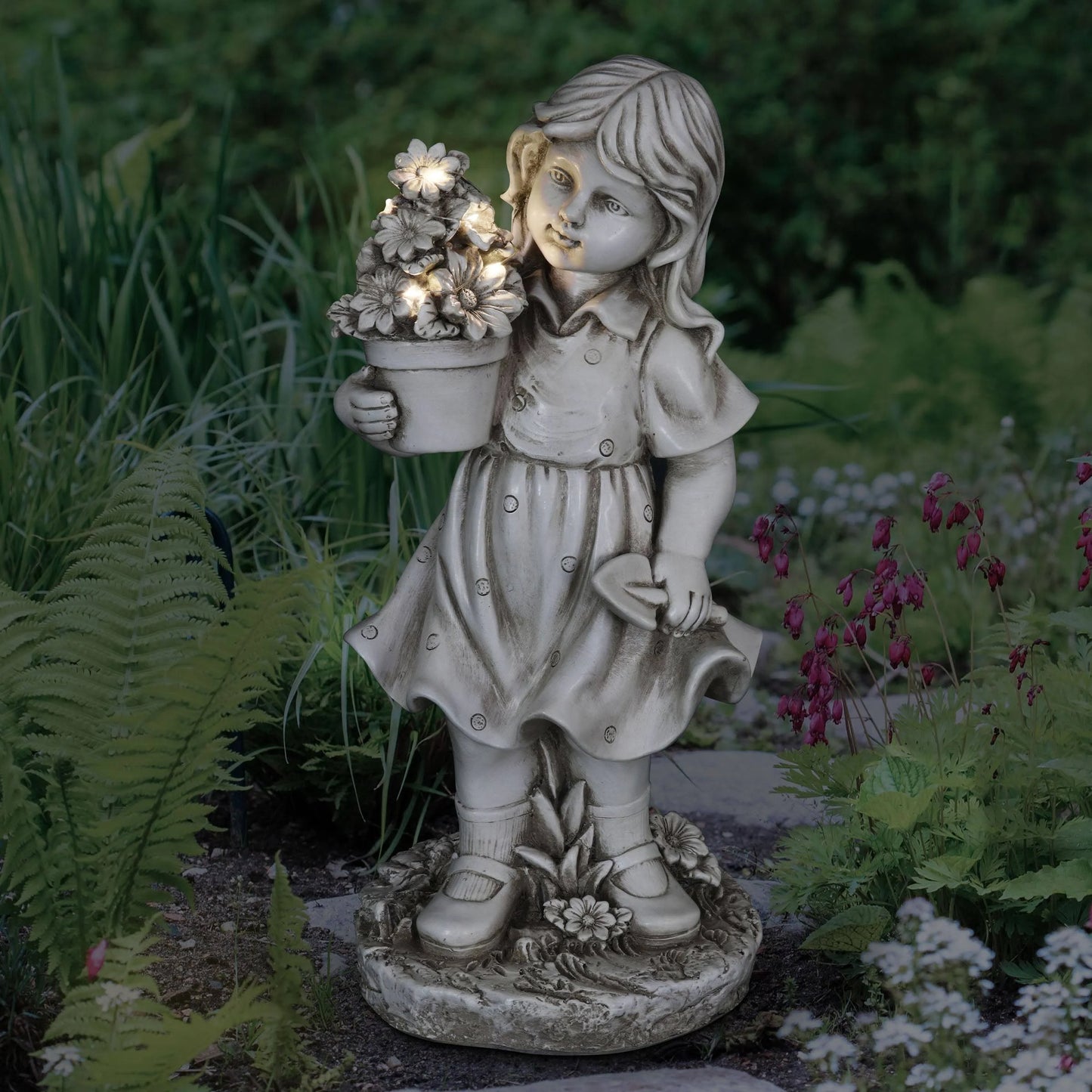 Standing girl with flowers