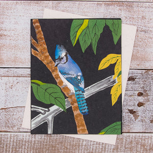 Greeting Card - Pooh Paper Birds Embossed