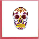 Quilled Sugar Skull Greeting Card