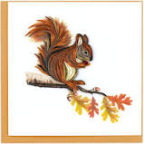 Quilled Squirrel Greeting Card