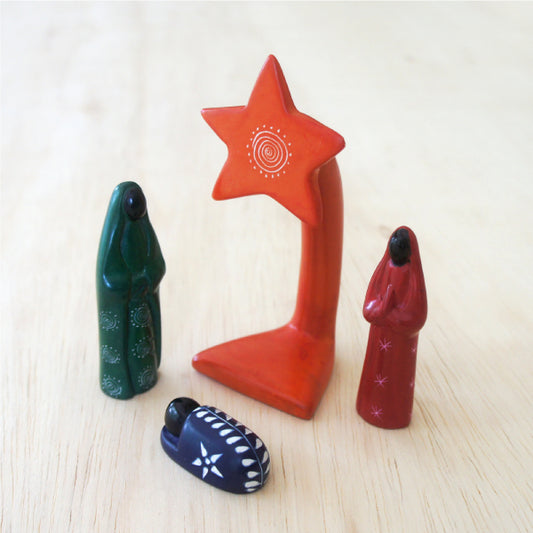 Star Nativity, Colorful 4 Piece