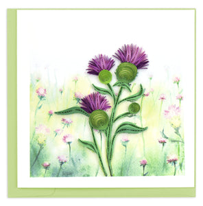 Quilled Thistle Greeting Card