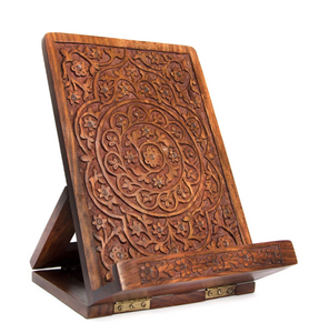 Carved Rosewood Tablet & Book Stand