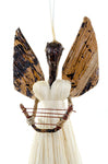 Load image into Gallery viewer, Sisal Angel Holiday Ornament
