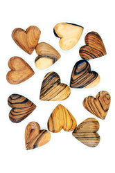 Mini Flat Wild Olive Wood Heart