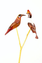 Load image into Gallery viewer, Bird Duo Wooden Flower Stake
