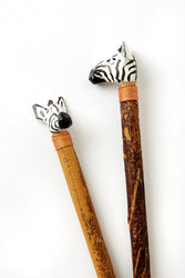 Kenyan Banana Fiber & Jacaranda Zebra Pen