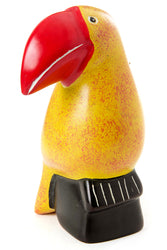 Large Kisii Tropical Toucan in Orange & Red