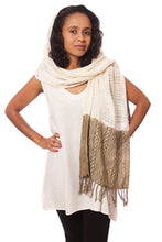 Load image into Gallery viewer, Grey Mudcloth Organic Cotton Open Weave Scarf
