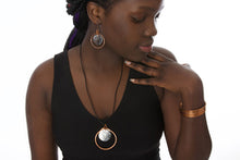 Load image into Gallery viewer, F.R.E.E. Woman Zambian Copper and Silver Disc Necklace
