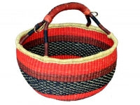 G-179A XL Round Basket w/Leather Handles