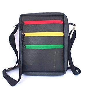 Bag Recycled Tire - 3 Colorful Zipper Pockets