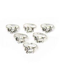 Elephant Toe Ring Silver & Gold