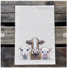 Load image into Gallery viewer, Animal Farmhouse Flour Tea Towel

