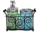 Load image into Gallery viewer, Black Metal Caddy for 2 - Swirl
