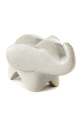 Dove Gray Soapstone Cherub Elephant