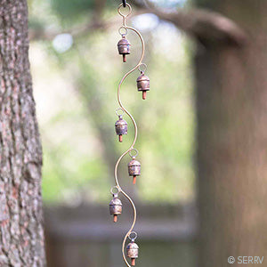 Wavy Wind Chime - curved stem bells