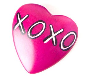 XOXO Hugs & Kisses Tiny Soapstone Heart