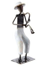 Load image into Gallery viewer, Zimbabwean Stone &amp; Metal Trumpeter
