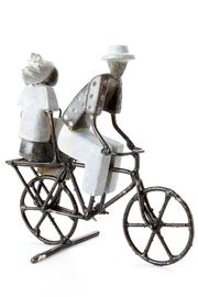 Zimbabwean Stone & Metal Bicycling Couple