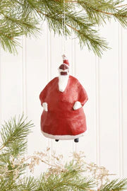 Jolly Santa Zambian Papier-Mache Ornament